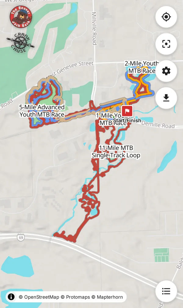 Map of Beaver Dash Bash