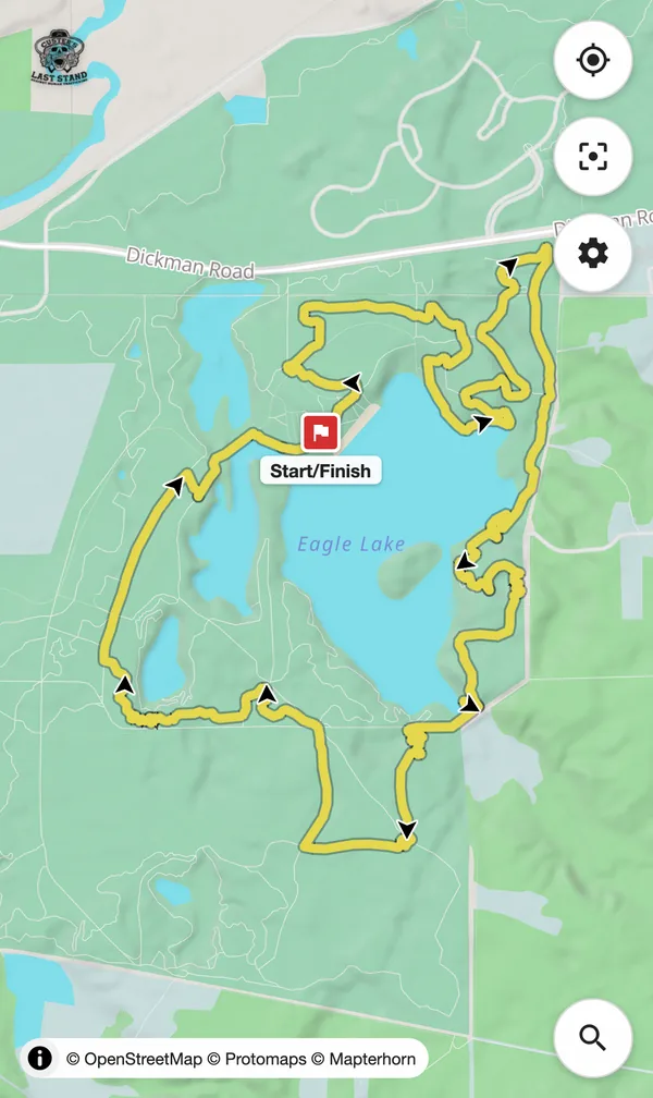 Map of Custer's Last Stand Race Route