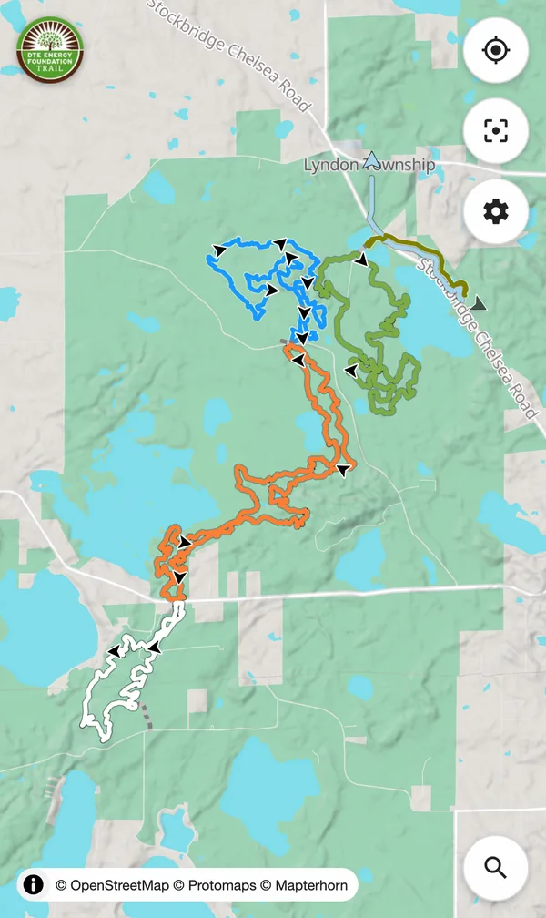 Screenshot of DTE Energy Foundation Trail map