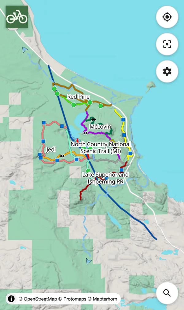 Map of Little Presque Isle Multi-Use Pathway (Harlow Lake)