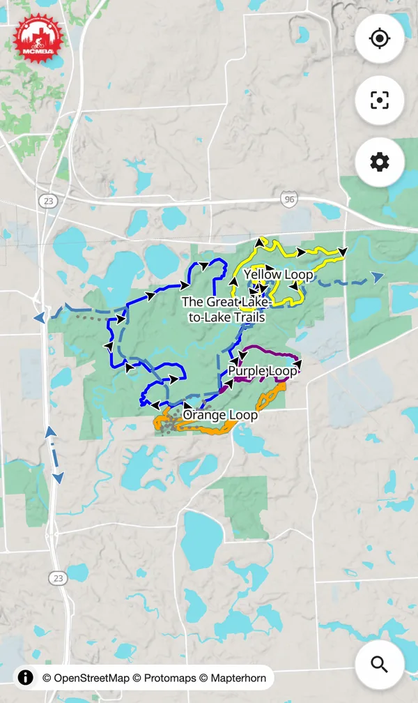 Map of Island Lake Recreation Area