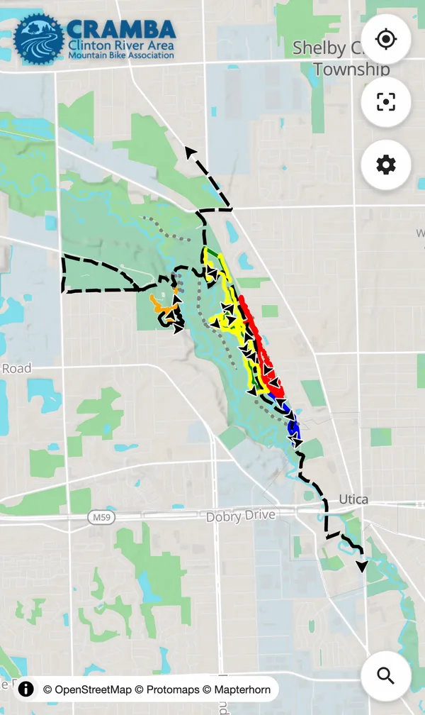 Screenshot of River Bends Park map