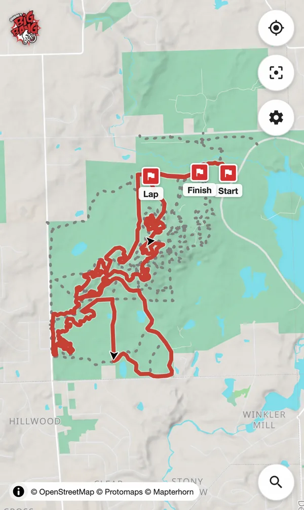 Screenshot of Shelden's Big Bang Race Route map