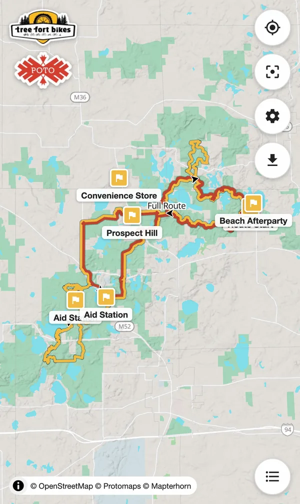 Map of Triple Trail Challenge